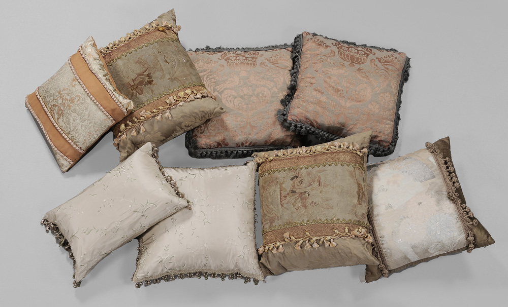 Eight Fine Pillows two with antique 1194be