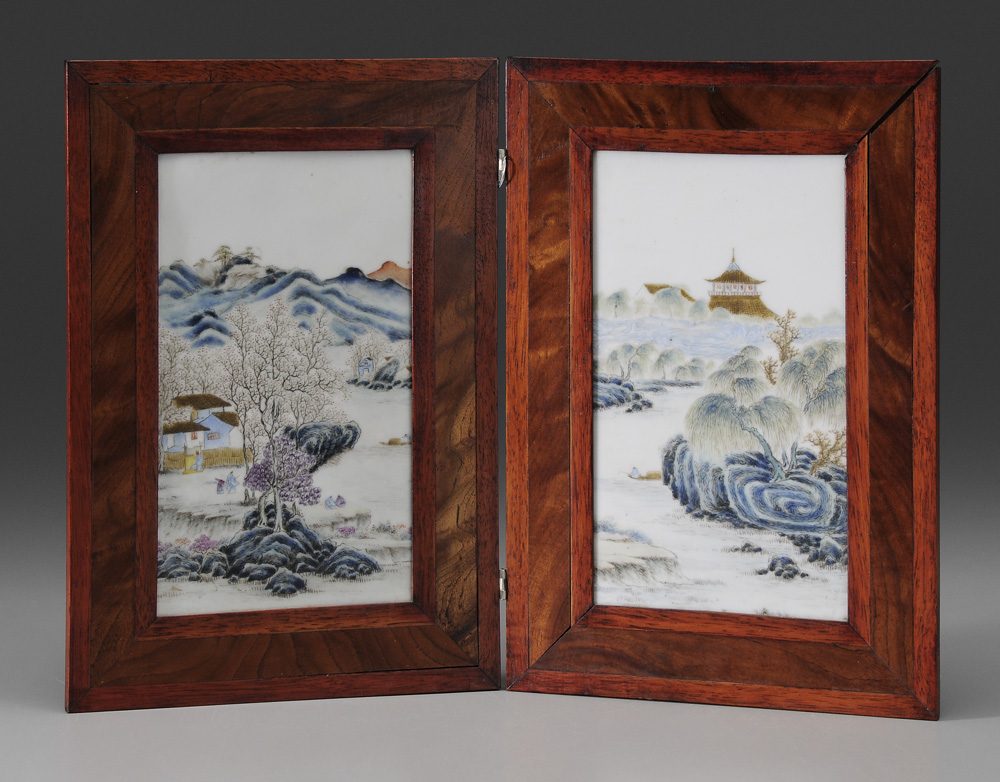 Porcelain Plaques in Folding Hardwood 1194d7