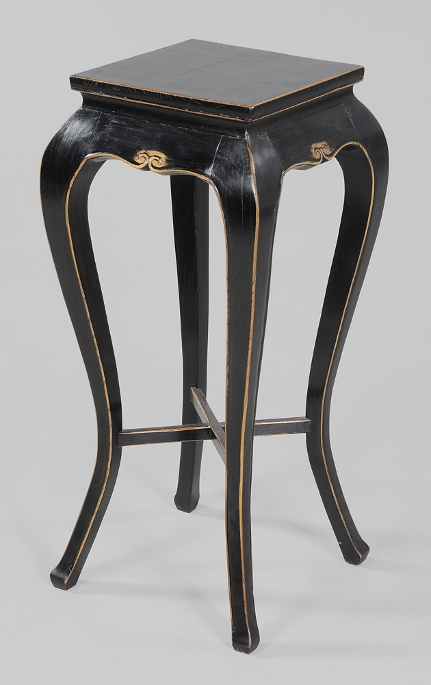 Black Painted Hardwood Tabouret 1194f7