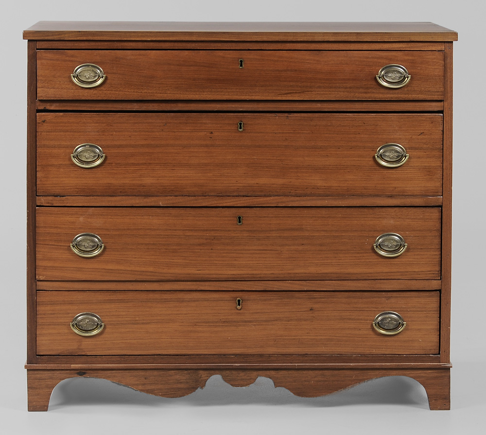 Federal Walnut Four Drawer Chest 1194f9