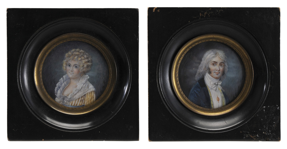 Two Miniature Portraits European  119500