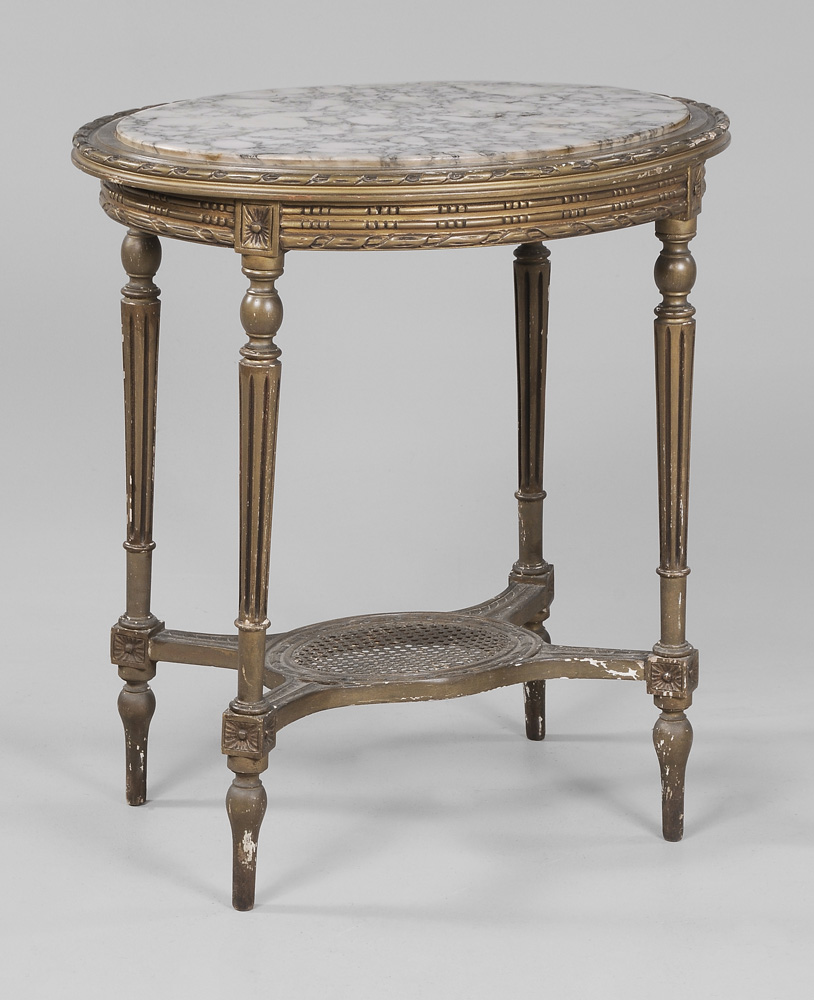 Louis XVI Style Marble-Top Parlor