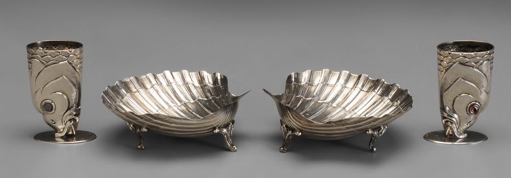 Sterling Fish, Shell Dishes 20th