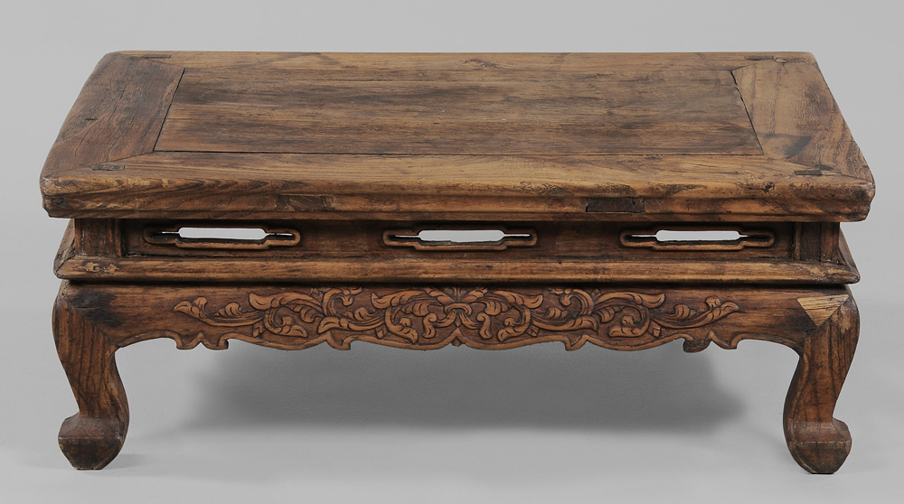Carved Hardwood Low Table Chinese  119557