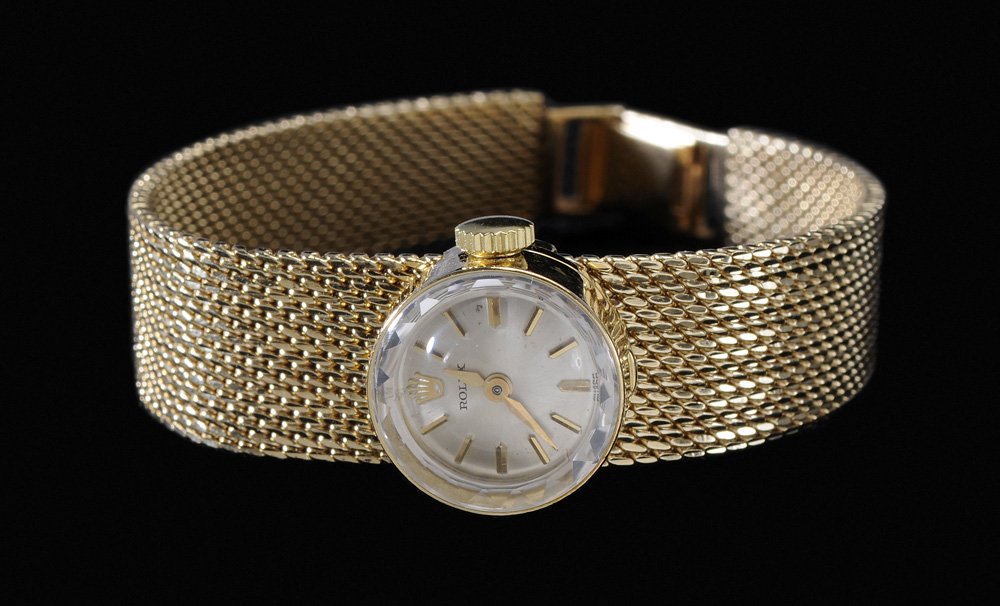 Lady s 18 kt Gold Wristwatch sliding 11956c