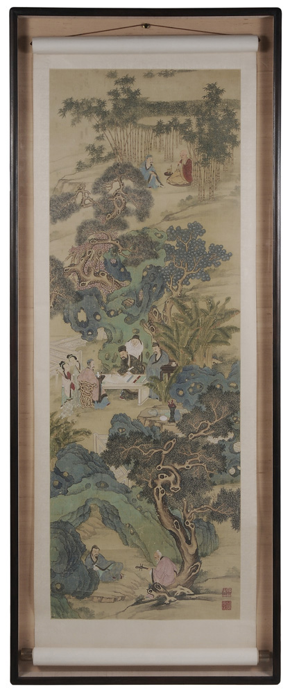 Blue Green Style Hanging Scroll 119577