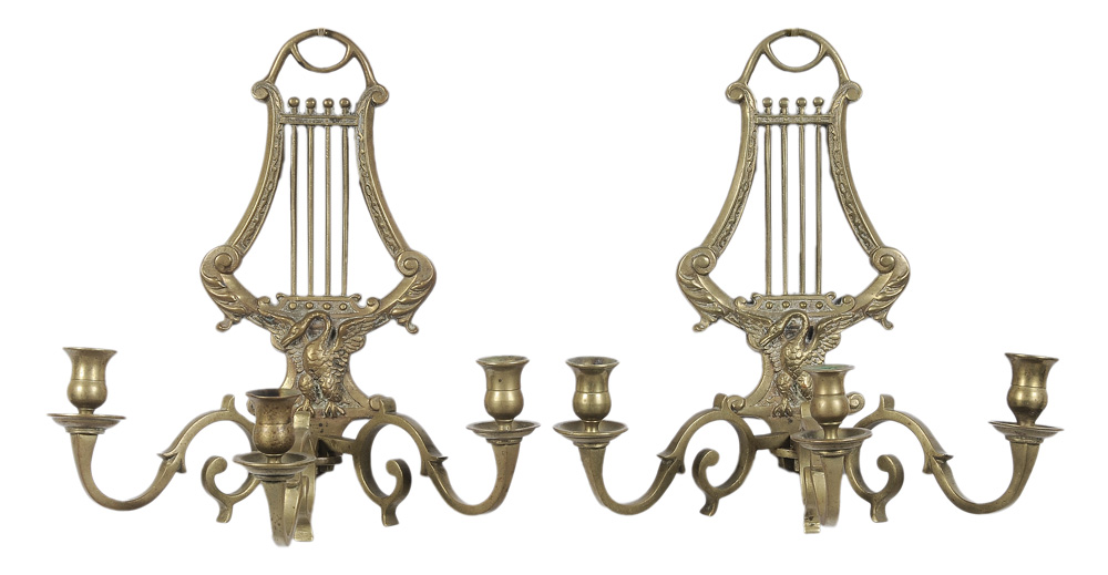 Pair Empire Style Sconces 19th