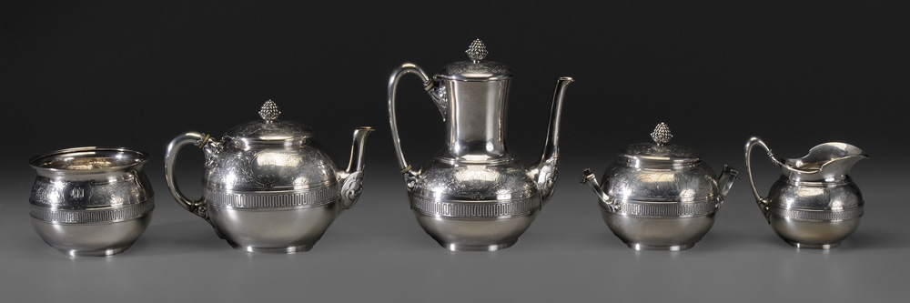 Tiffany Sterling Tea Service Fitted 1195ac