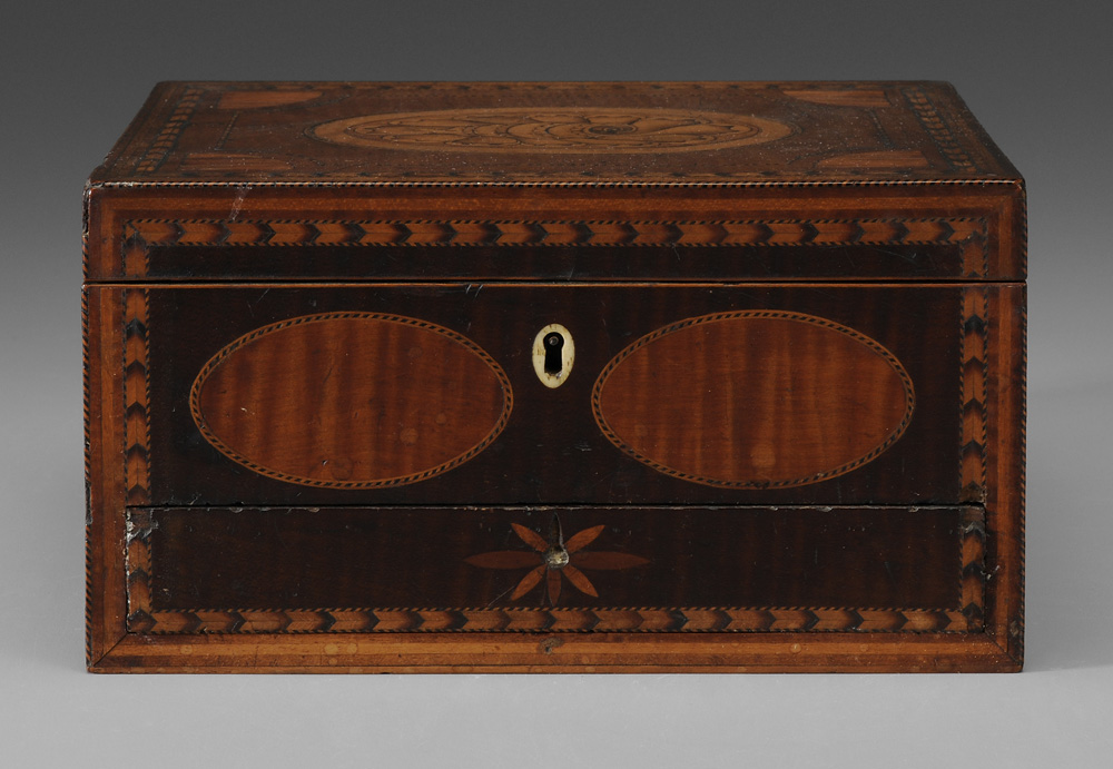 Fine Inlaid Federal Box British 1195d5