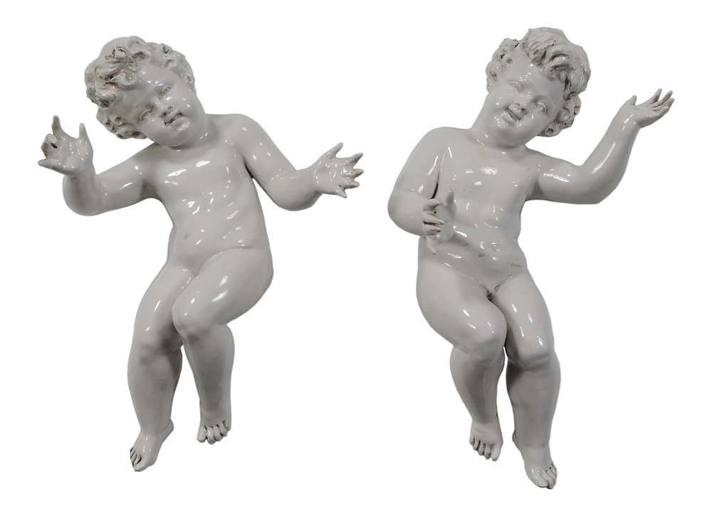 Pair Porcelain [Putti] Continental,