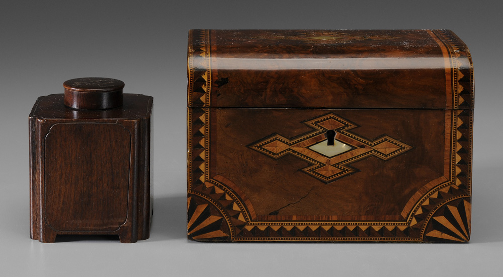 Two Tea Boxes 19th century one 1195e9