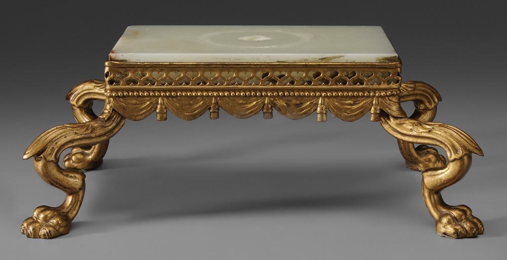 Fine Gilt Bronze Pedestal rectangular 1195e1