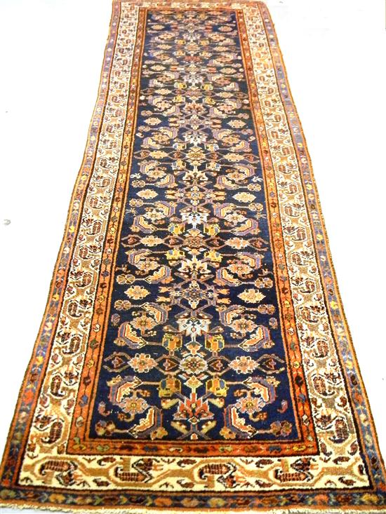 Antique Hamadan runner 3 7  121100