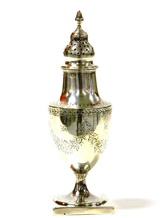 18th C. English sterling sugar castor