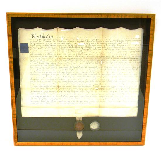 19th C. English indenture document