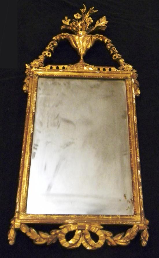 Georgian gilt wall mirror crest 121146