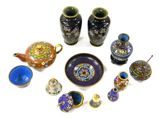 10+ pieces  cloisonn and precious