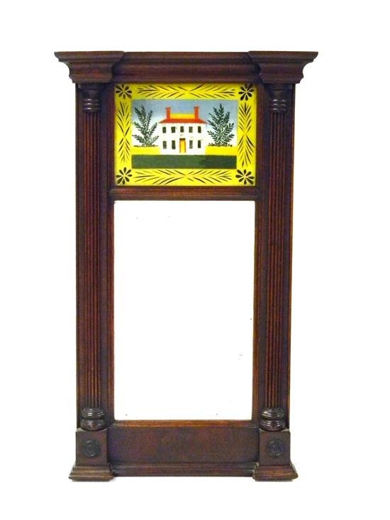 19th C wall mirror glomis panel 12118a