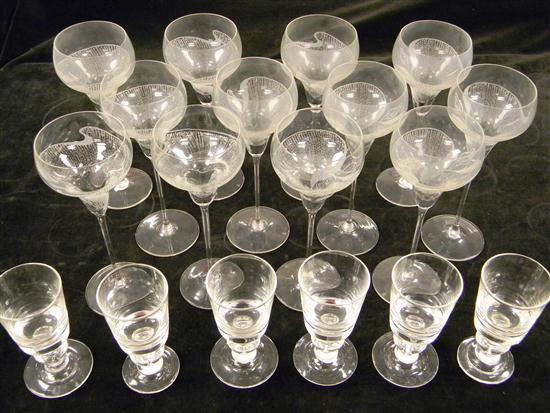 Glassware eighteen pieces including  121221