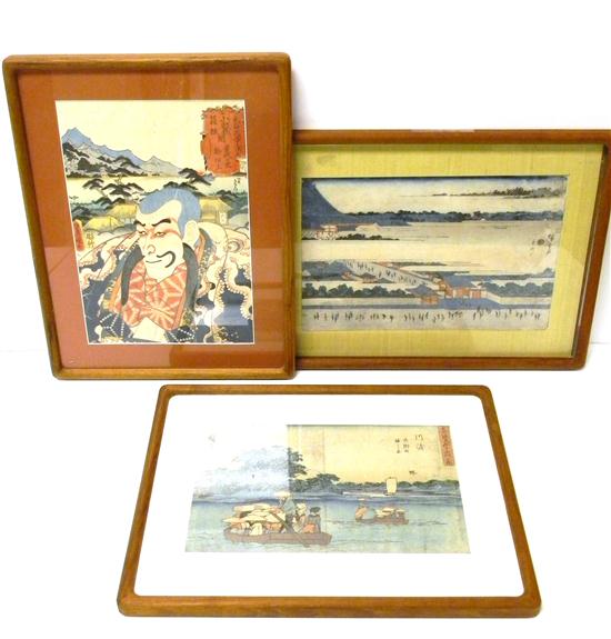Three Japanese woodblock prints 121250