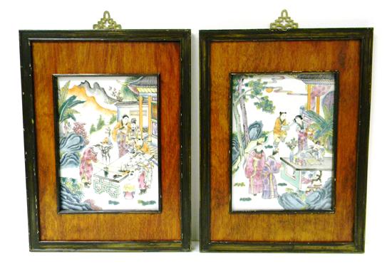 Pair of Chinese porcelain plaques 121253