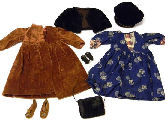 Collection of doll clothing and accessories