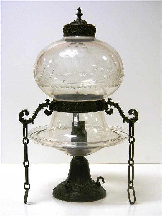 Hanging lamp with etched clear 121274