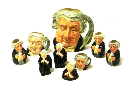 Nine Royal Doulton figures including: