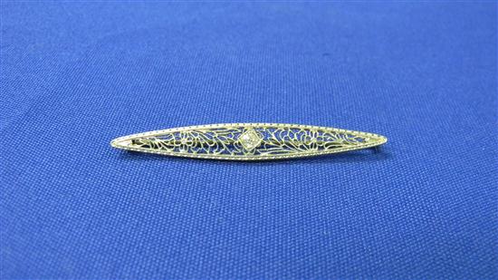 JEWELRY: Diamond Filigree Pin 