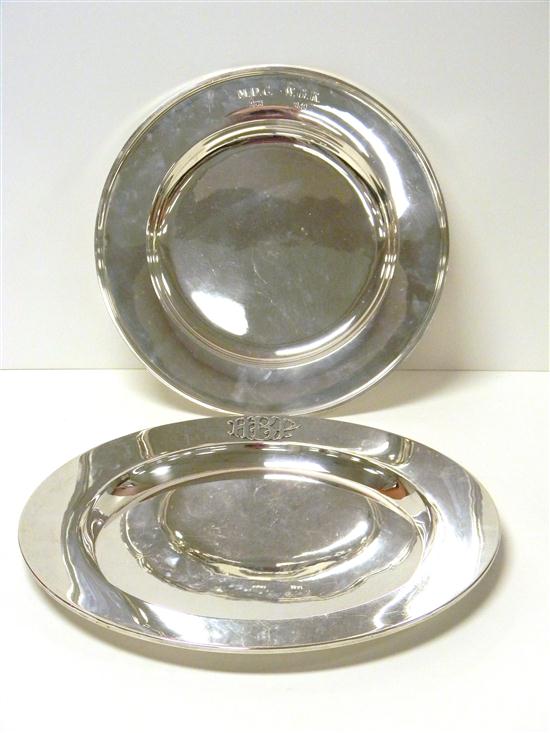 SILVER two pieces Circular sterling 1212bd