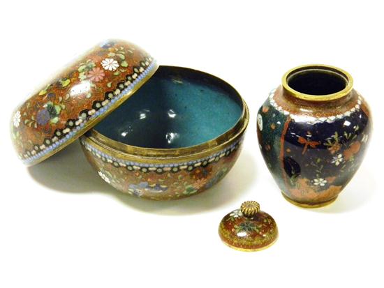 Two pieces of Asian cloisonn including  1212c8