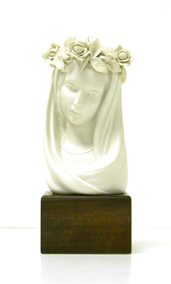 Cybis bisque porcelain bust of young
