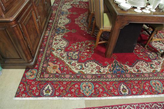 ROOM SIZE PERSIAN RUG. Hand knotted