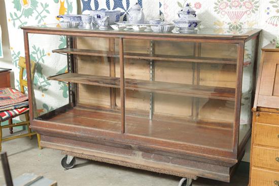 STORE DISPLAY CASE Oak with glass 12135d