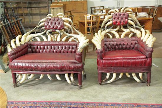 TWO PIECES OF HORN FURNITURE Both 121365