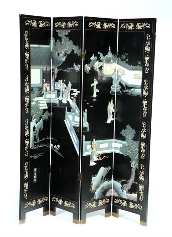 SCREEN. China  20th century  lacquered