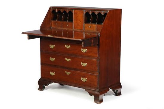 SLANT-FRONT DESK.  American  early 19th