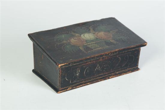 DECORATED BOX.  Probably American