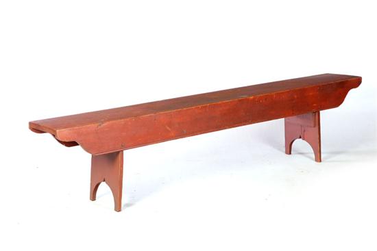 BENCH.  American  19th century  pine.