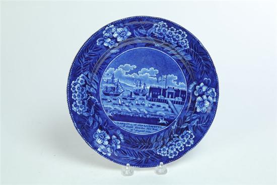 HISTORICAL BLUE STAFFORDSHIRE PLATE  121410