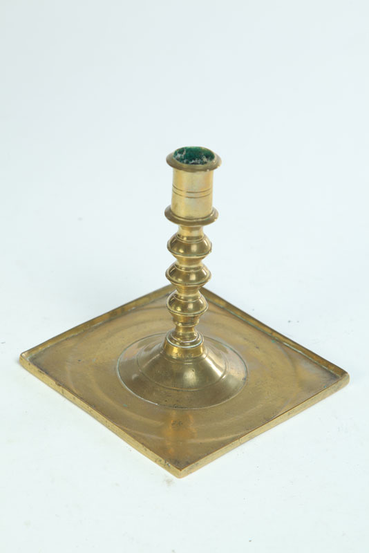 BRASS CANDLESTICK.  Probably Spain