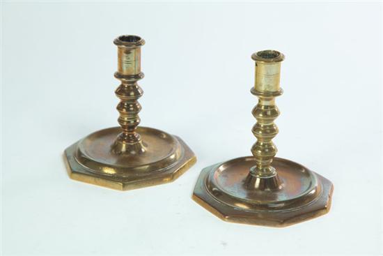 TWO BRASS CANDLESTICKS Probably 121413