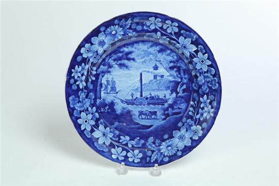 HISTORICAL BLUE STAFFORDSHIRE PLATE.