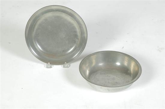 PEWTER PLATE AND BASIN Plate 12142d