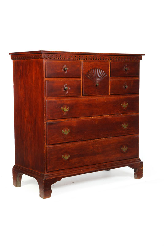 COUNTRY CHIPPENDALE HIGH CHEST  121442