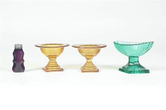 FOUR PIECES OF COLORED GLASS  12144c