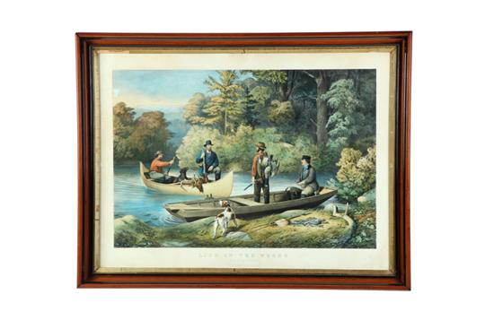 PRINT BY CURRIER & IVES.  Handcolored