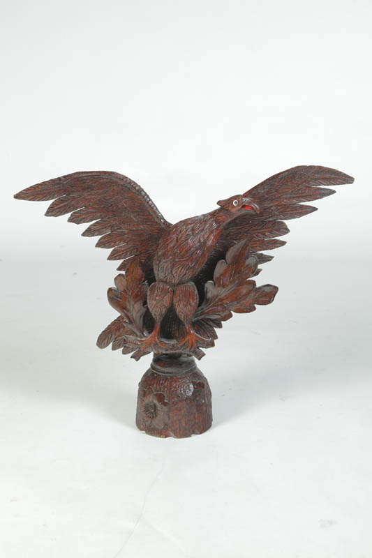 CARVED WOODEN EAGLE ON BASE American 121468