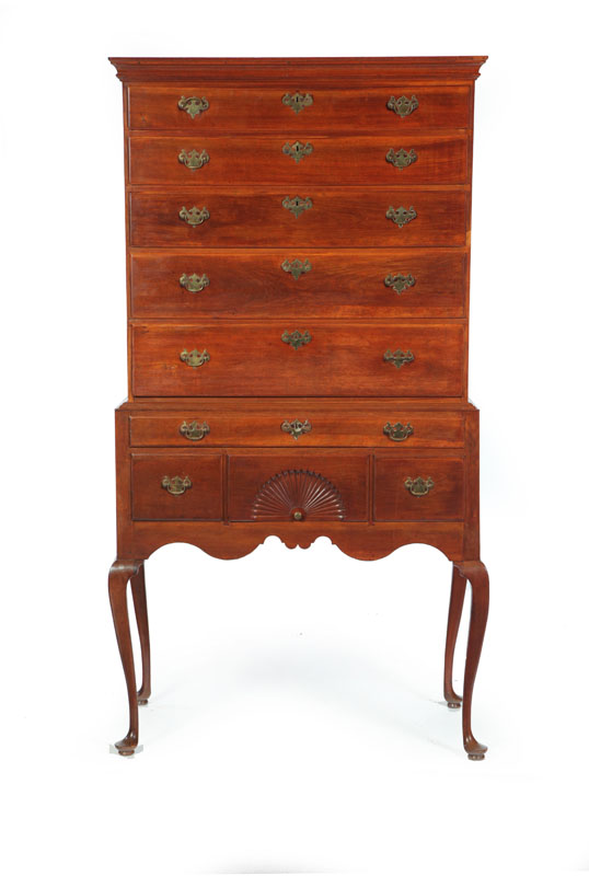 QUEEN ANNE HIGH CHEST OF DRAWERS  121486