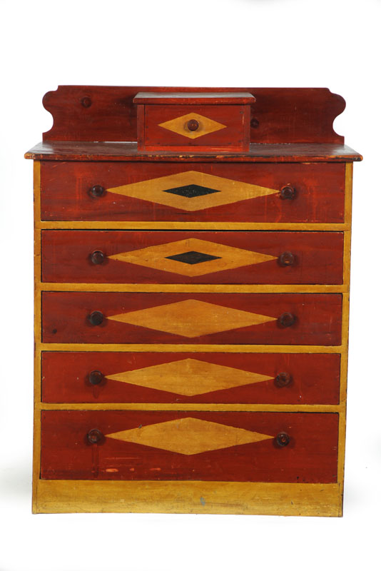 DECORATED CHEST OF DRAWERS American 1214d1